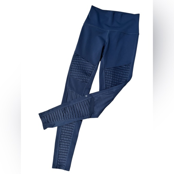 Alo Yoga | High Waist Moto Leggings in Navy, Size Small - Picture 1 of 7